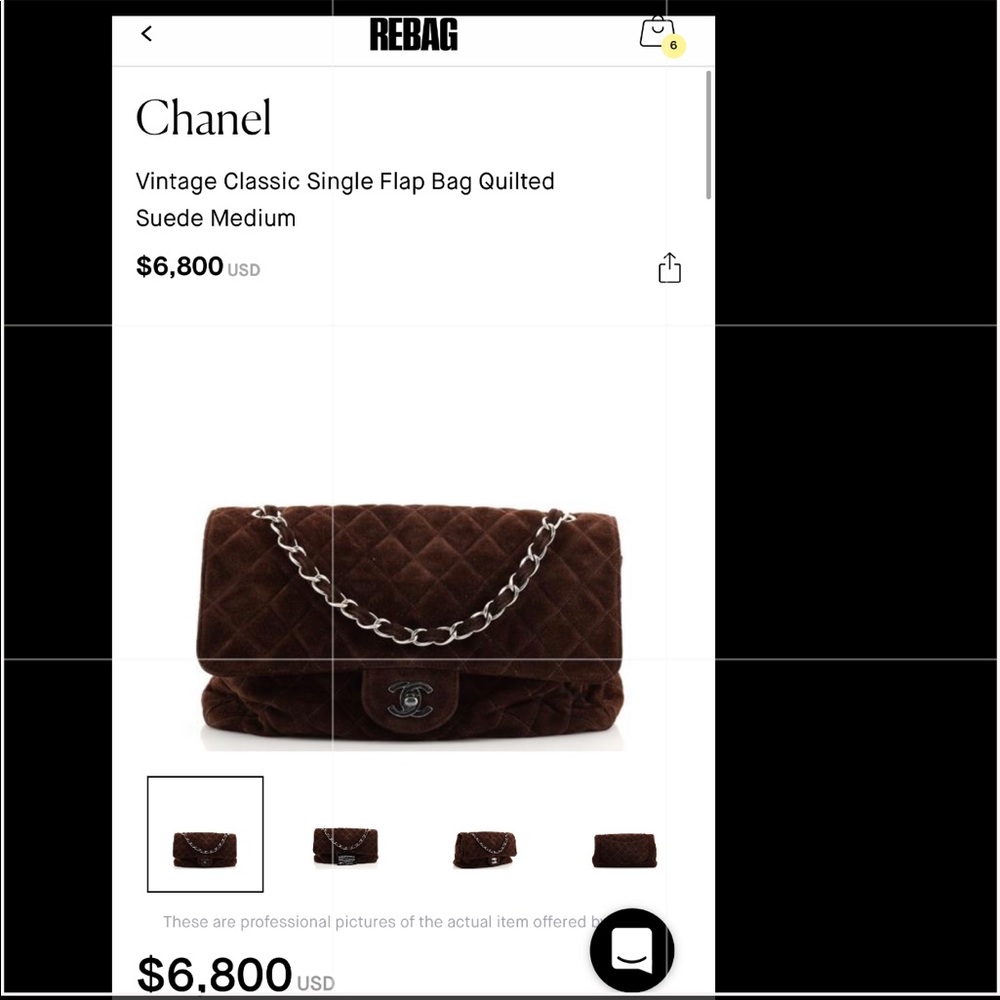 Chanel Vintage Classic Single Flap Bag Quilted Suede Medium Brown - Picture 3 of 17